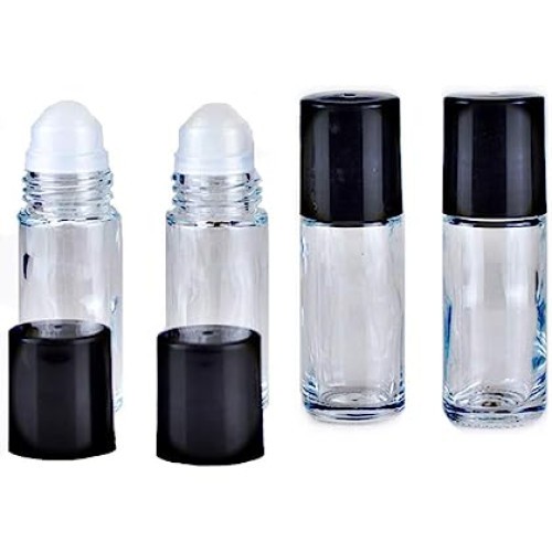 Plastic roll on deodorant perfume bottle
